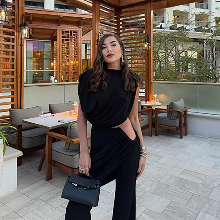 Damer Elegant set med rynkad överdel och vid midja Mirla-Eva Jonsson