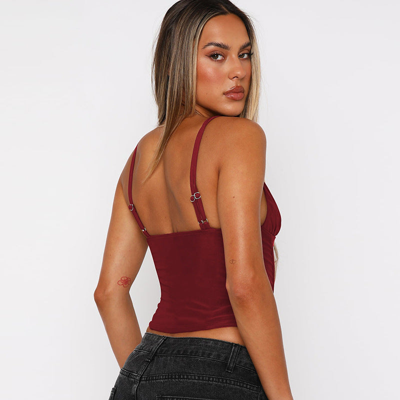 Damer Elegant skuren Bustier-top med spaghettiband Mirla-Eva Jonsson