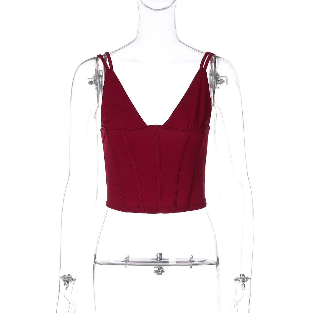 Damer Elegant skuren Bustier-top med spaghettiband Mirla-Eva Jonsson