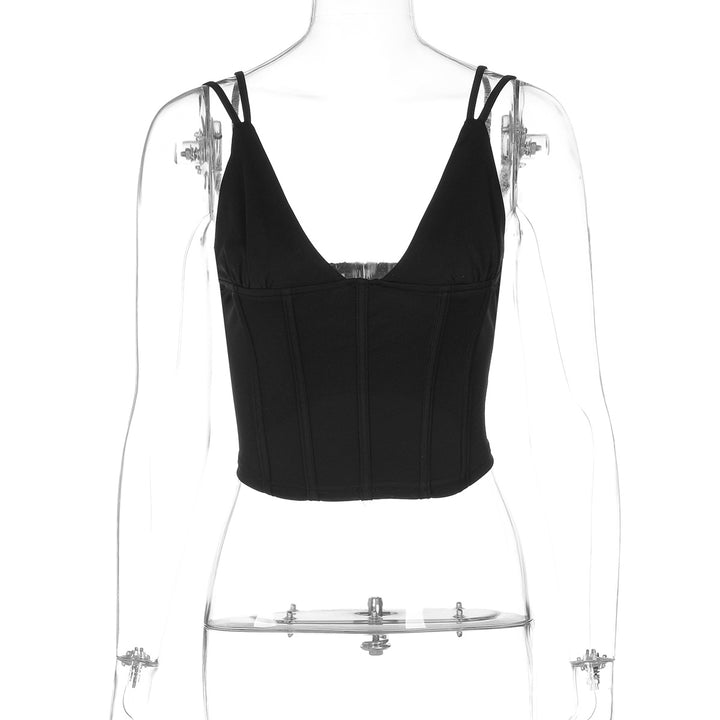 Damer Elegant skuren Bustier-top med spaghettiband Mirla-Eva Jonsson
