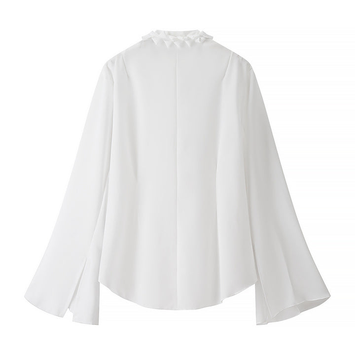 Damer Elegant skuren blus med volangdetaljer Mirla-Eva Jonsson