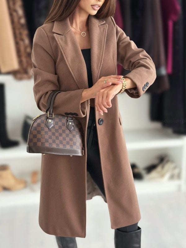 Damer Elegant, snygg långjacka med fickor Mirla-Eva Jonsson