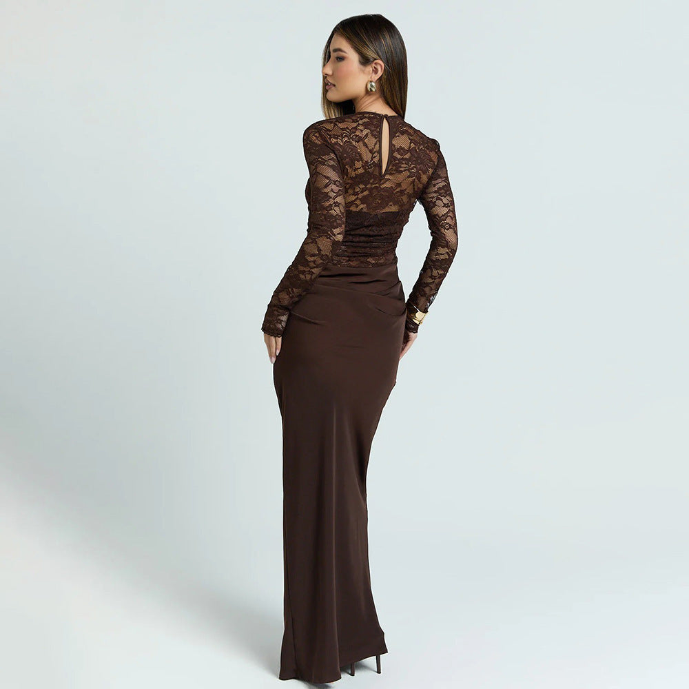 Damer Elegant spets maxikjol med figursydd silhuett Mirla-Eva Jonsson