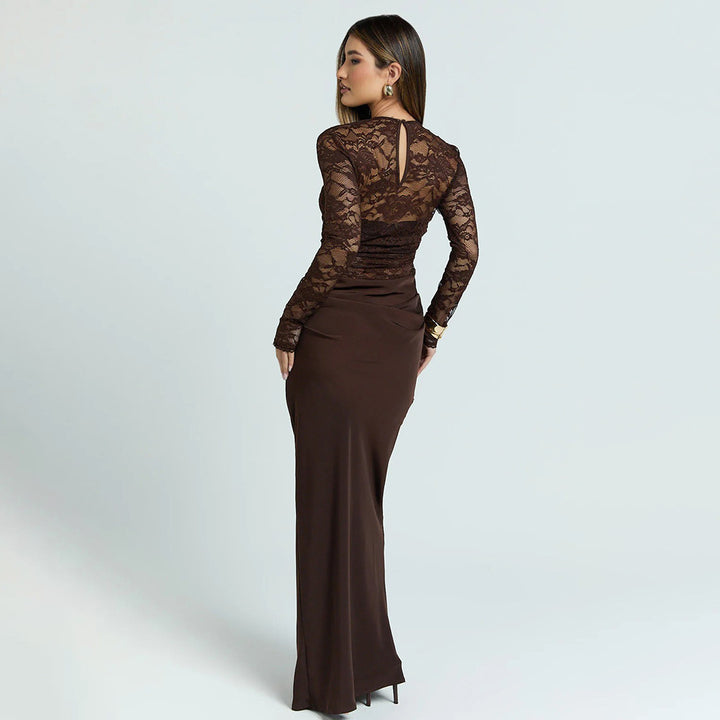 Damer Elegant spets maxikjol med figursydd silhuett Mirla-Eva Jonsson