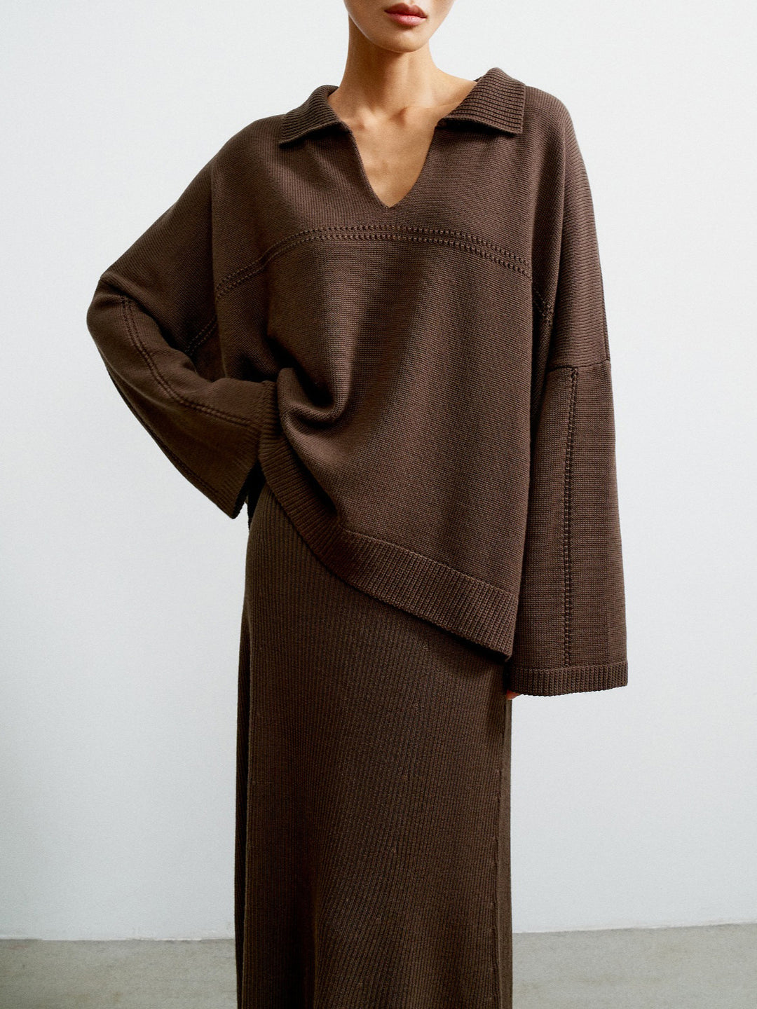 Damer Elegant stickat ensemble i högkvalitativt material Eva Jonsson-Eva Jonsson