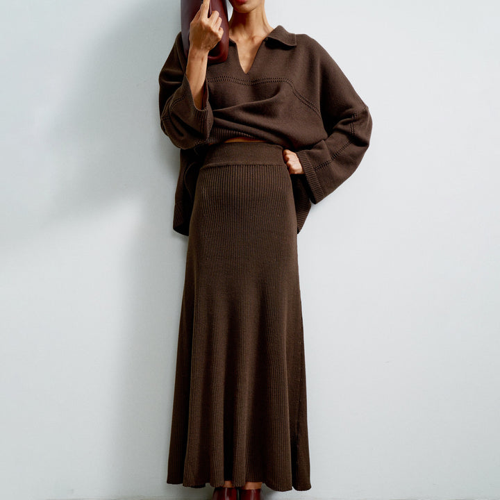 Damer Elegant stickat ensemble i högkvalitativt material Eva Jonsson-Eva Jonsson