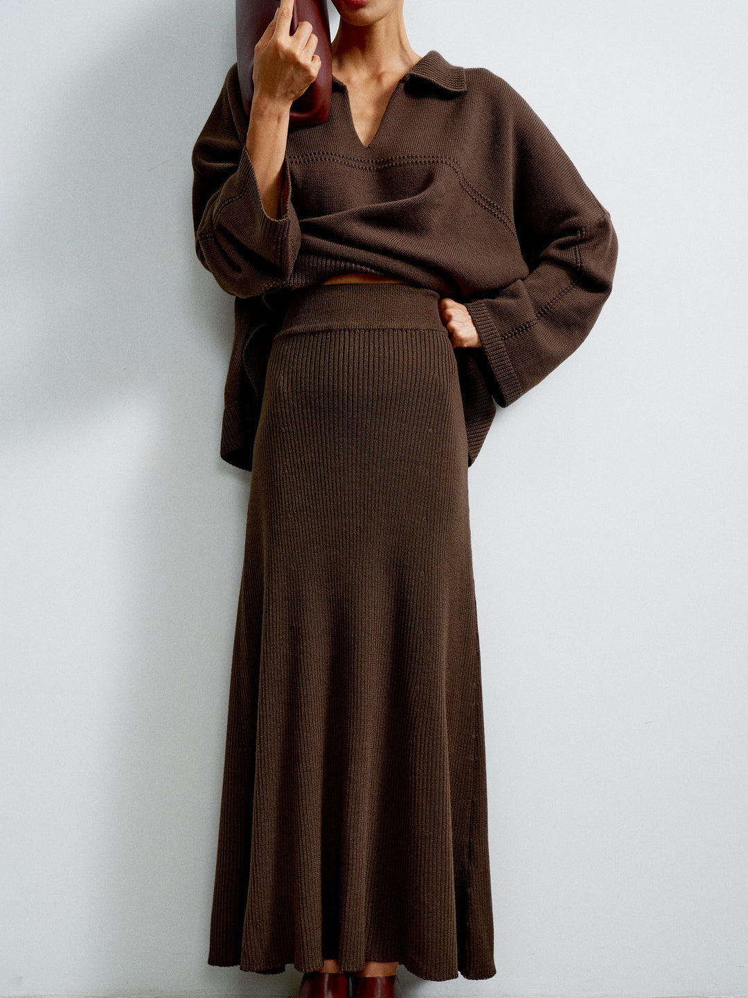 Damer Elegant stickat ensemble i högkvalitativt material Eva Jonsson-Eva Jonsson