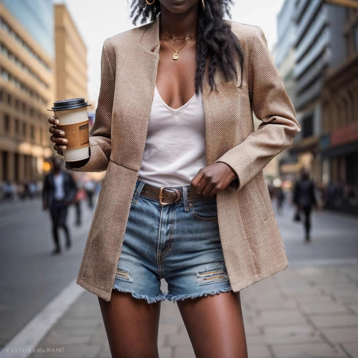 Damer Elegant strukturerad blazer-jacka Mirla-Eva Jonsson