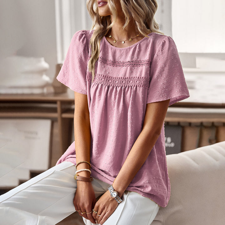 Damer Elegant topp med dekorativa volanger och fina detaljer Mirla-Eva Jonsson