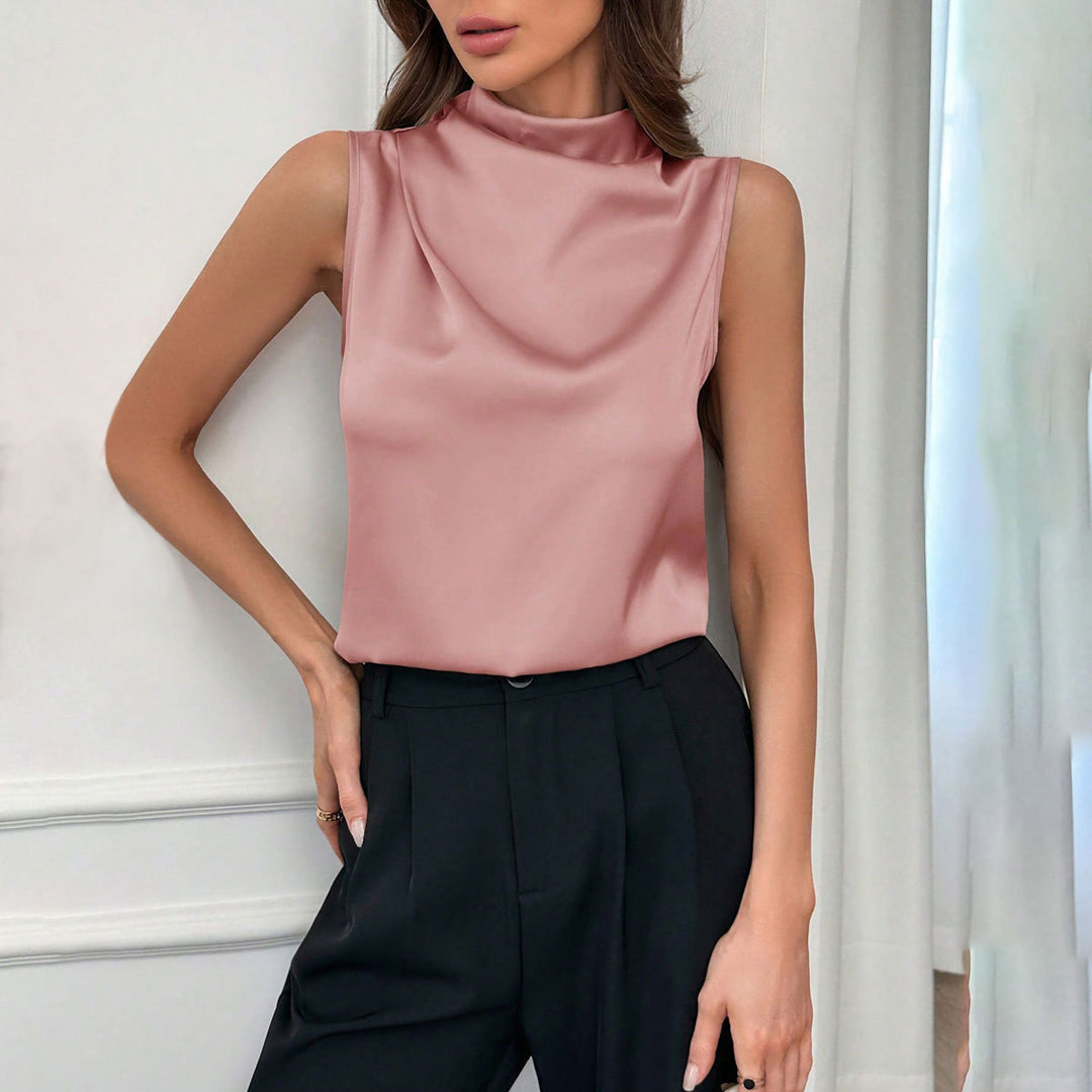Damer Elegant topp med hög hals Mirla-Eva Jonsson