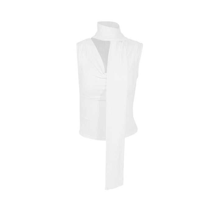Damer Elegant topp med modernt halsduk-design Mirla-Eva Jonsson
