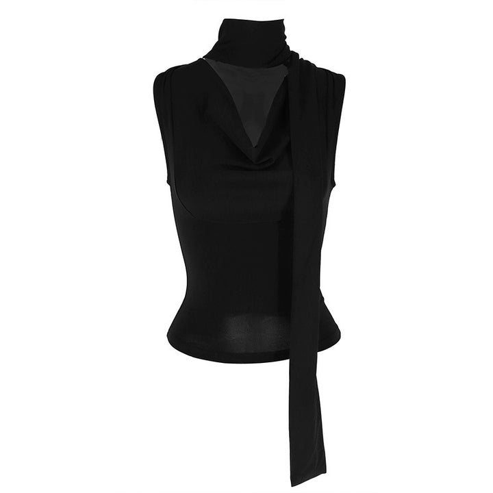 Damer Elegant topp med modernt halsduk-design Mirla-Eva Jonsson