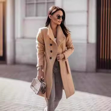 Damer Elegant trenchcoat av högkvalitativt material med justerbart bälte och stiligt snitt Eva Jonsson-Eva Jonsson
