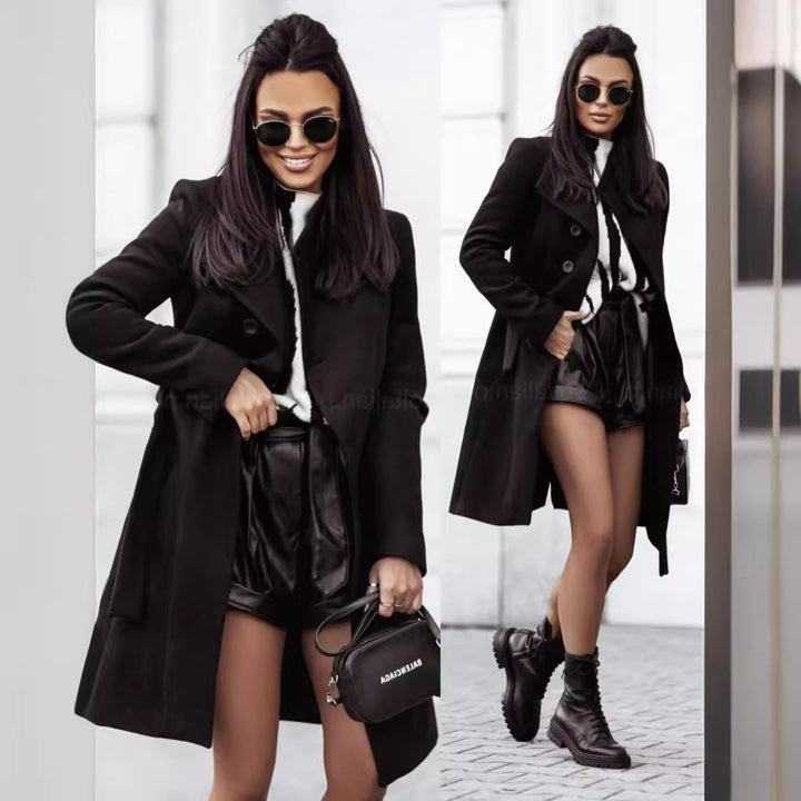 Damer Elegant trenchcoat av högkvalitativt material med justerbart bälte och stiligt snitt Eva Jonsson-Eva Jonsson