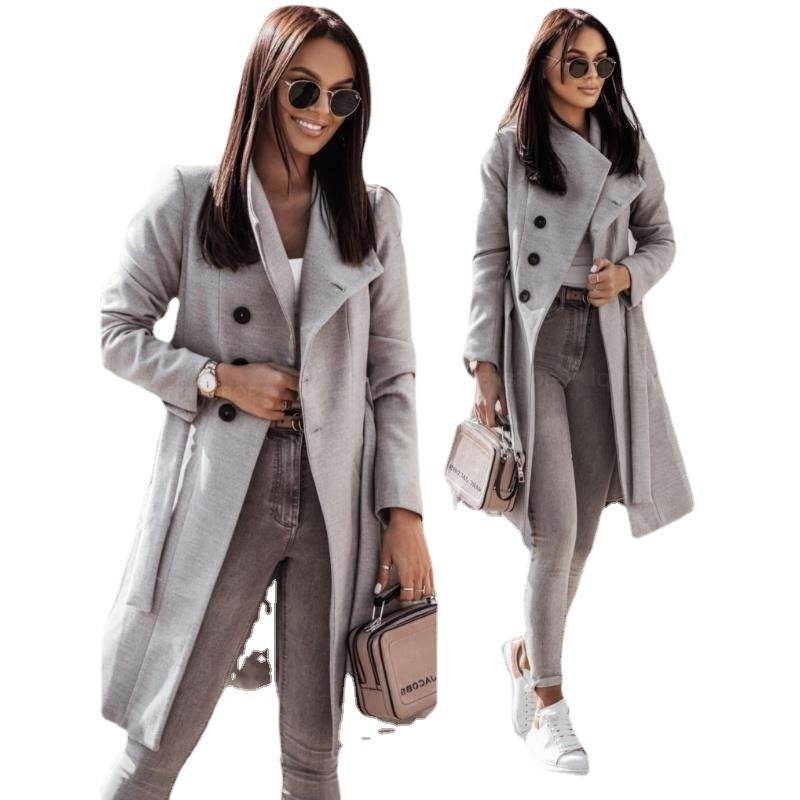 Damer Elegant trenchcoat av högkvalitativt material med justerbart bälte och stiligt snitt Eva Jonsson-Eva Jonsson