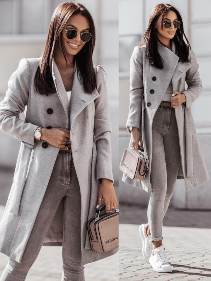 Damer Elegant trenchcoat av högkvalitativt material med justerbart bälte och stiligt snitt Eva Jonsson-Eva Jonsson