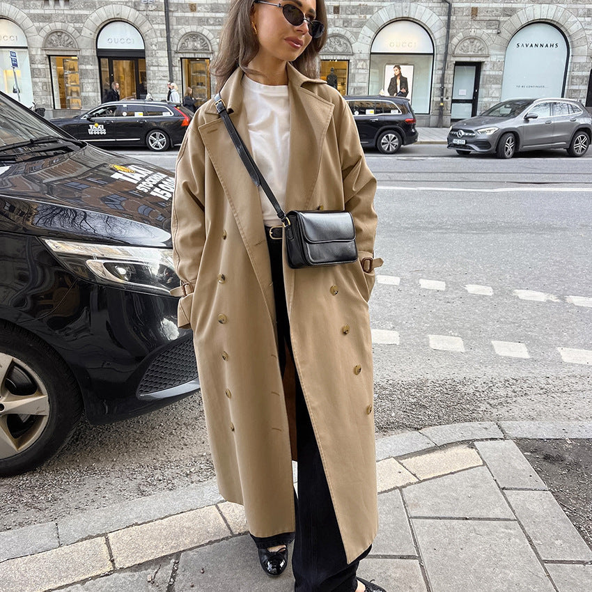 Damer Elegant trenchcoat med högkvalitativ bearbetning och lös passform Mirla-Eva Jonsson