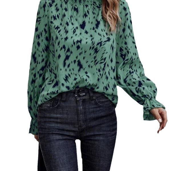 Damer Elegant tryckt blus Mirla-Eva Jonsson
