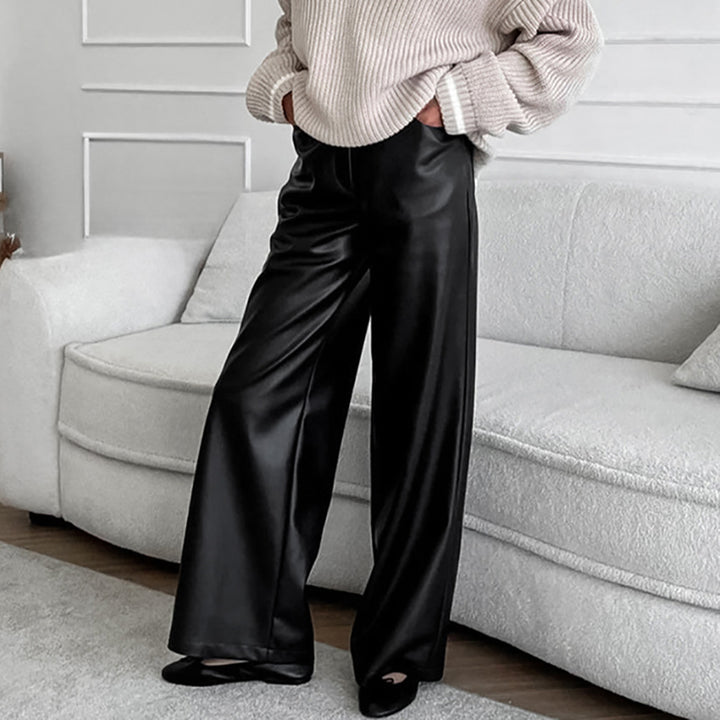 Damer Elegant vid konstläderbyxor Mirla-Eva Jonsson