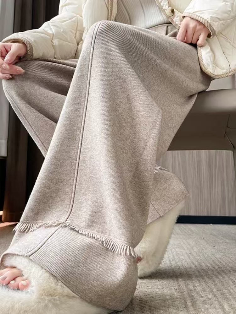 Damer Elegant, vidskuren byxa med fransar Eva Jonsson-Eva Jonsson