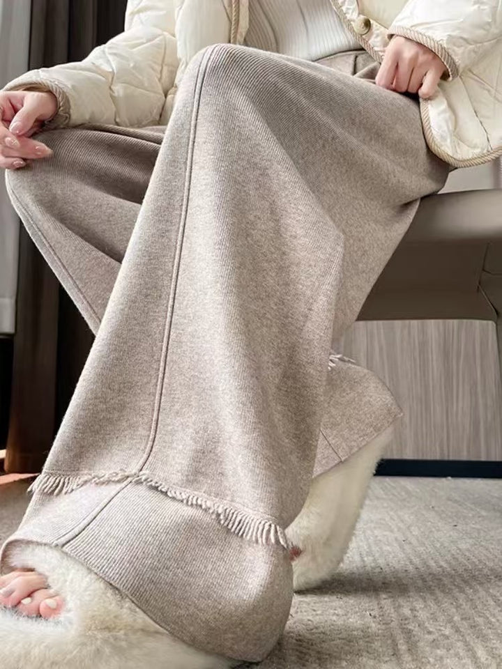 Damer Elegant, vidskuren byxa med fransar Eva Jonsson-Eva Jonsson