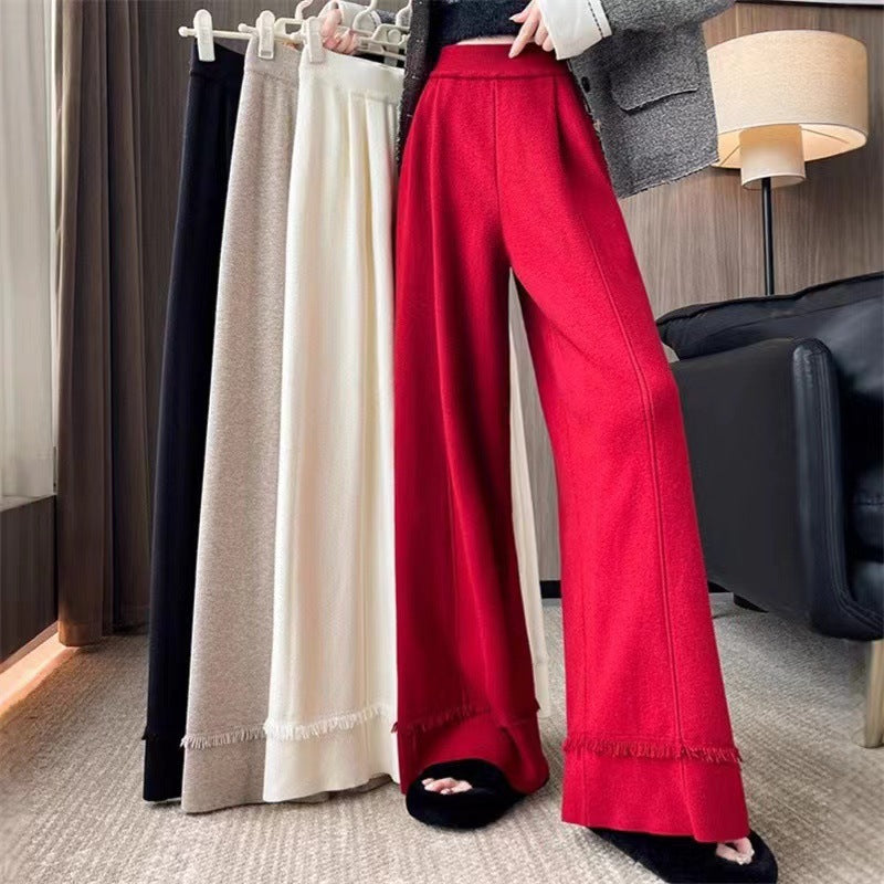Damer Elegant, vidskuren byxa med fransar Eva Jonsson-Eva Jonsson