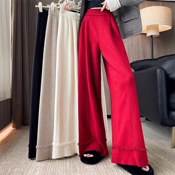 Damer Elegant, vidskuren byxa med fransar Eva Jonsson-Eva Jonsson