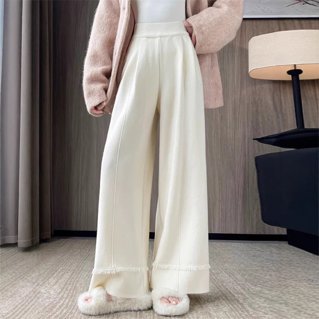 Damer Elegant, vidskuren byxa med fransar Eva Jonsson-Eva Jonsson