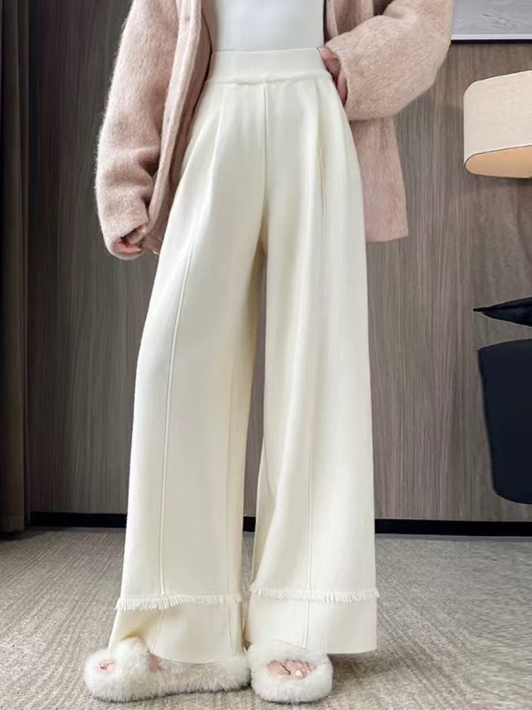 Damer Elegant, vidskuren byxa med fransar Eva Jonsson-Eva Jonsson