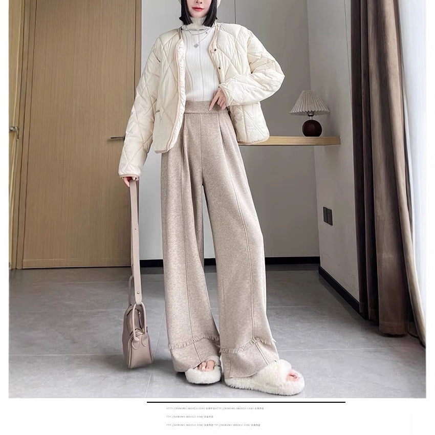 Damer Elegant, vidskuren byxa med fransar Eva Jonsson-Eva Jonsson