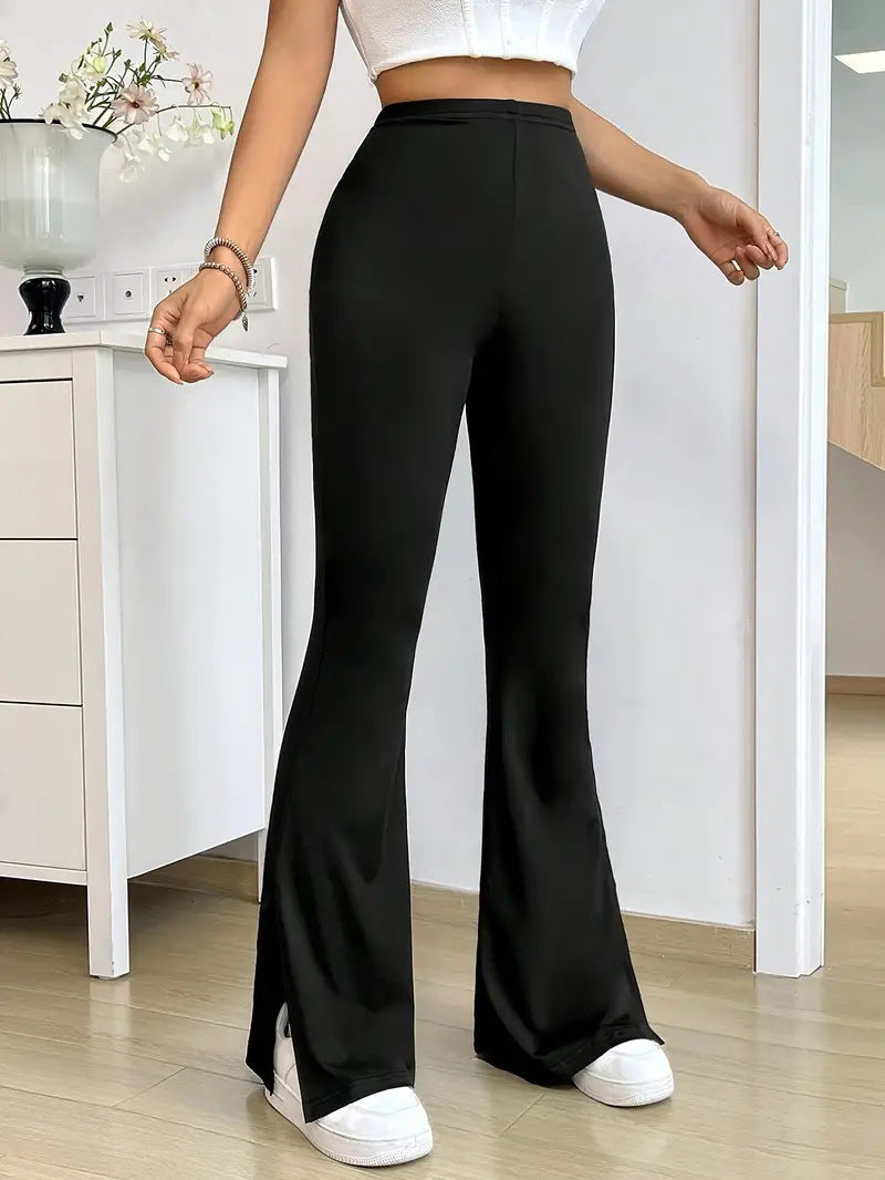 Damer Eleganta Bootcut-byxor med sidofickor Mirla-Eva Jonsson