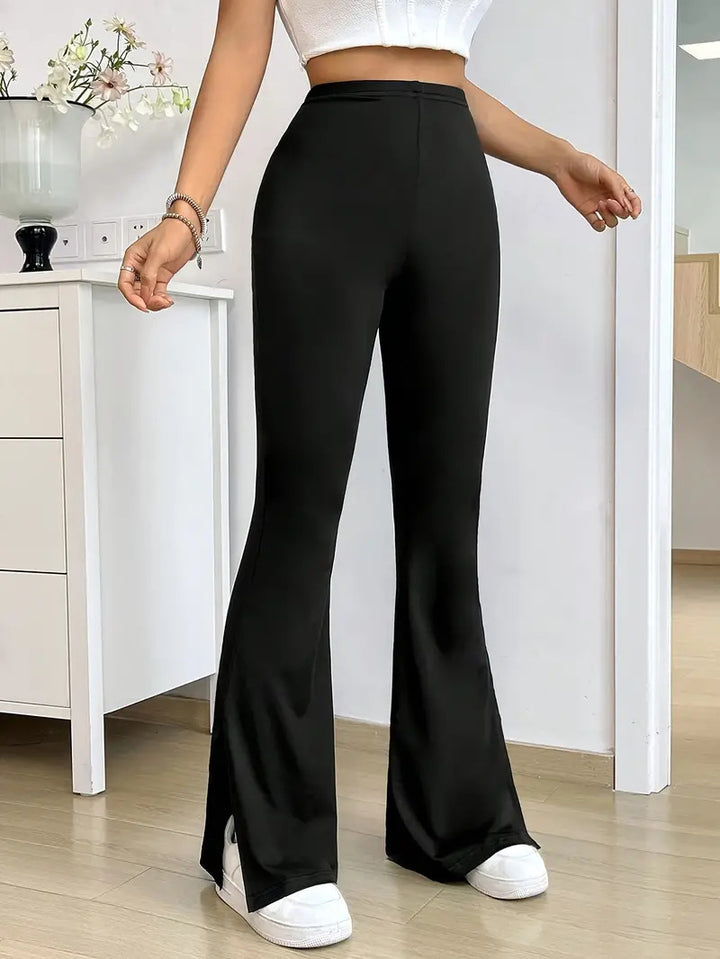 Damer Eleganta Bootcut-byxor med sidofickor Mirla-Eva Jonsson
