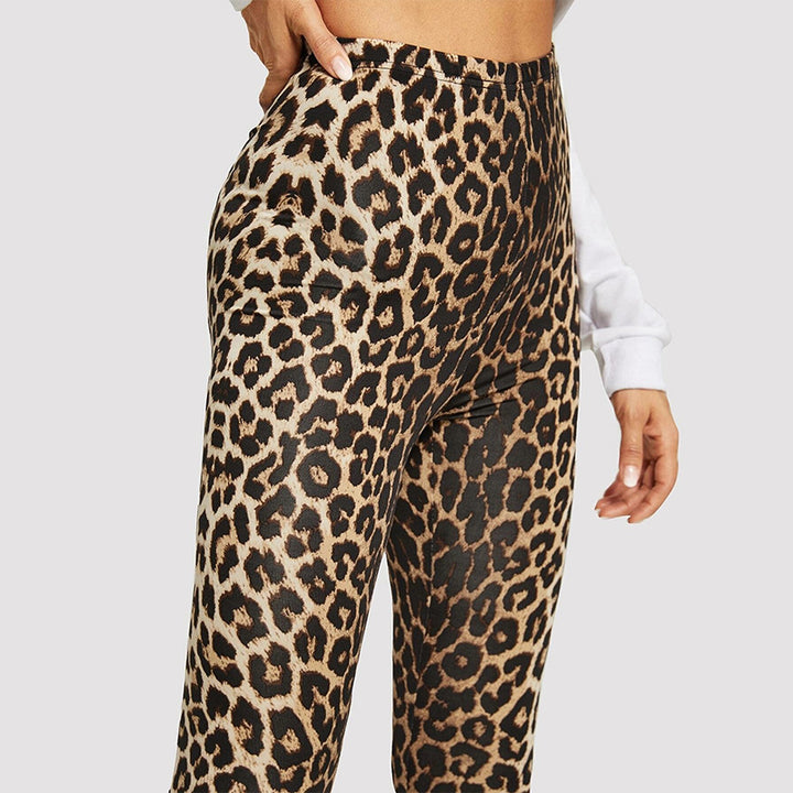 Damer Eleganta Leggings i modernt leopardsmönster Mirla-Eva Jonsson