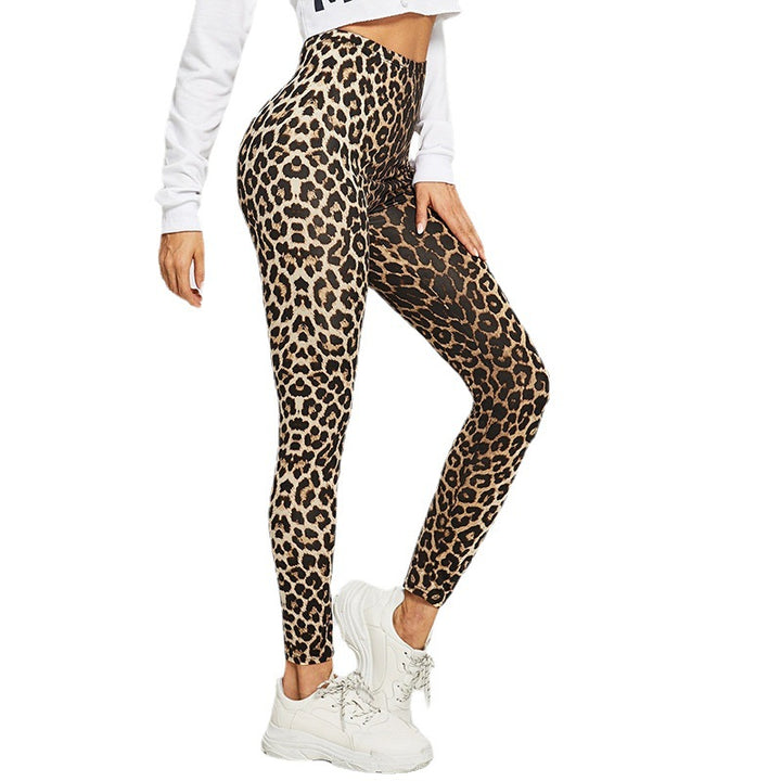 Damer Eleganta Leggings i modernt leopardsmönster Mirla-Eva Jonsson