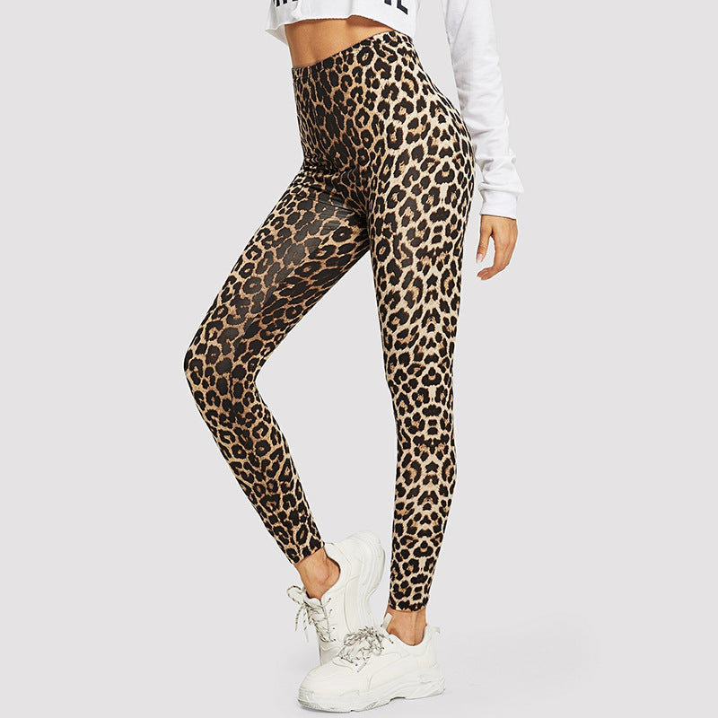 Damer Eleganta Leggings i modernt leopardsmönster Mirla-Eva Jonsson