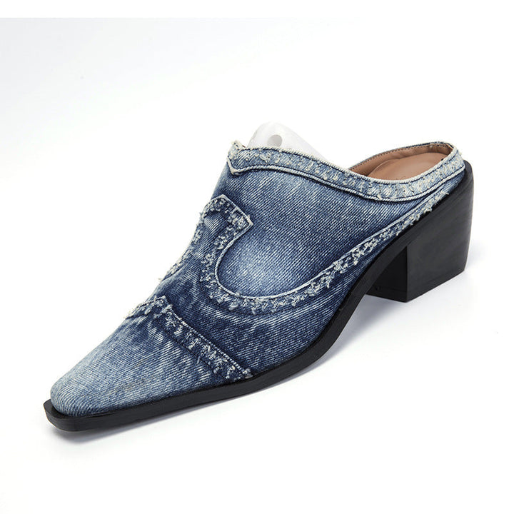 Damer Eleganta Mules med Modernt Jeansdesign och Bekväm Klack Mirla-Eva Jonsson