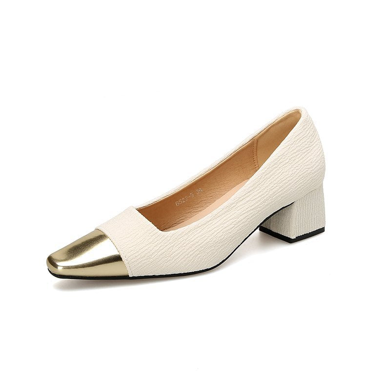 Damer Eleganta Slingback-pumpar med Dekorativt Metallic-Spetsdesign Mirla-Eva Jonsson