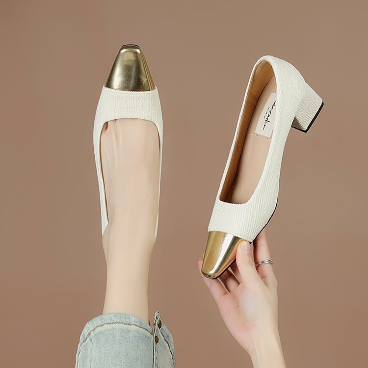 Damer Eleganta Slingback-pumpar med Dekorativt Metallic-Spetsdesign Mirla-Eva Jonsson