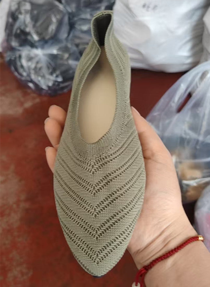 Damer Eleganta Spets Ballerinas med Mode Stickdesign Mirla-Eva Jonsson