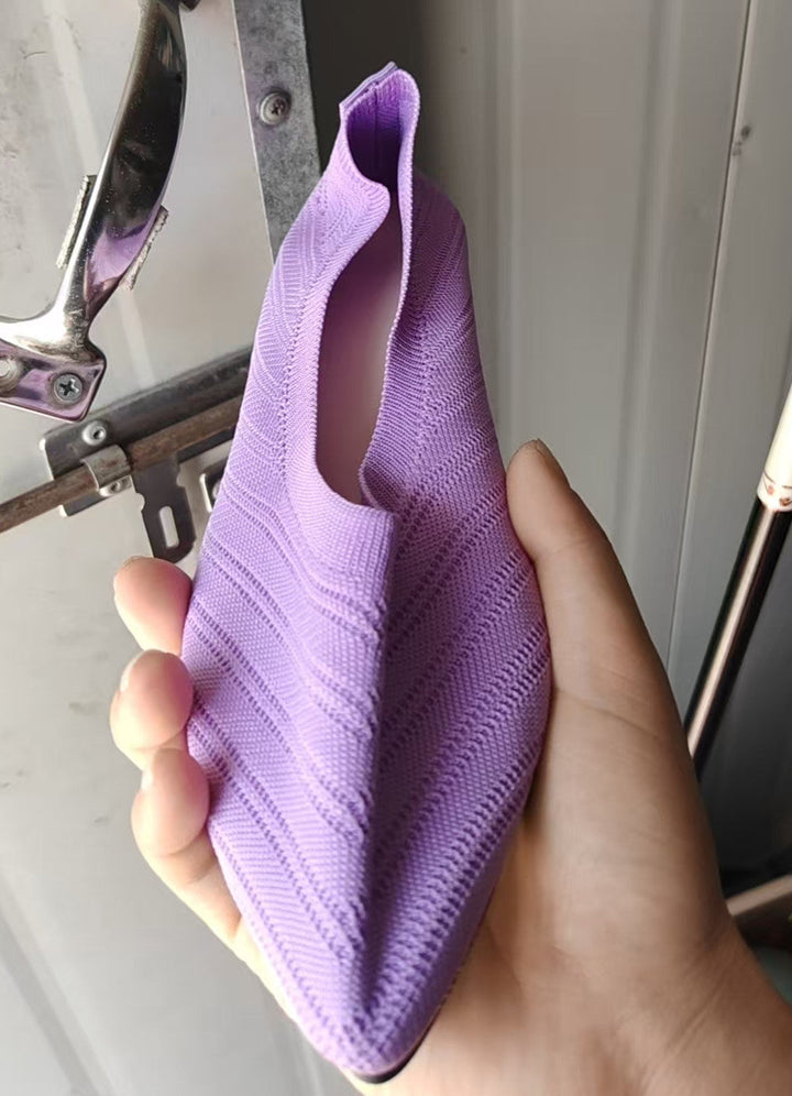 Damer Eleganta Spets Ballerinas med Mode Stickdesign Mirla-Eva Jonsson