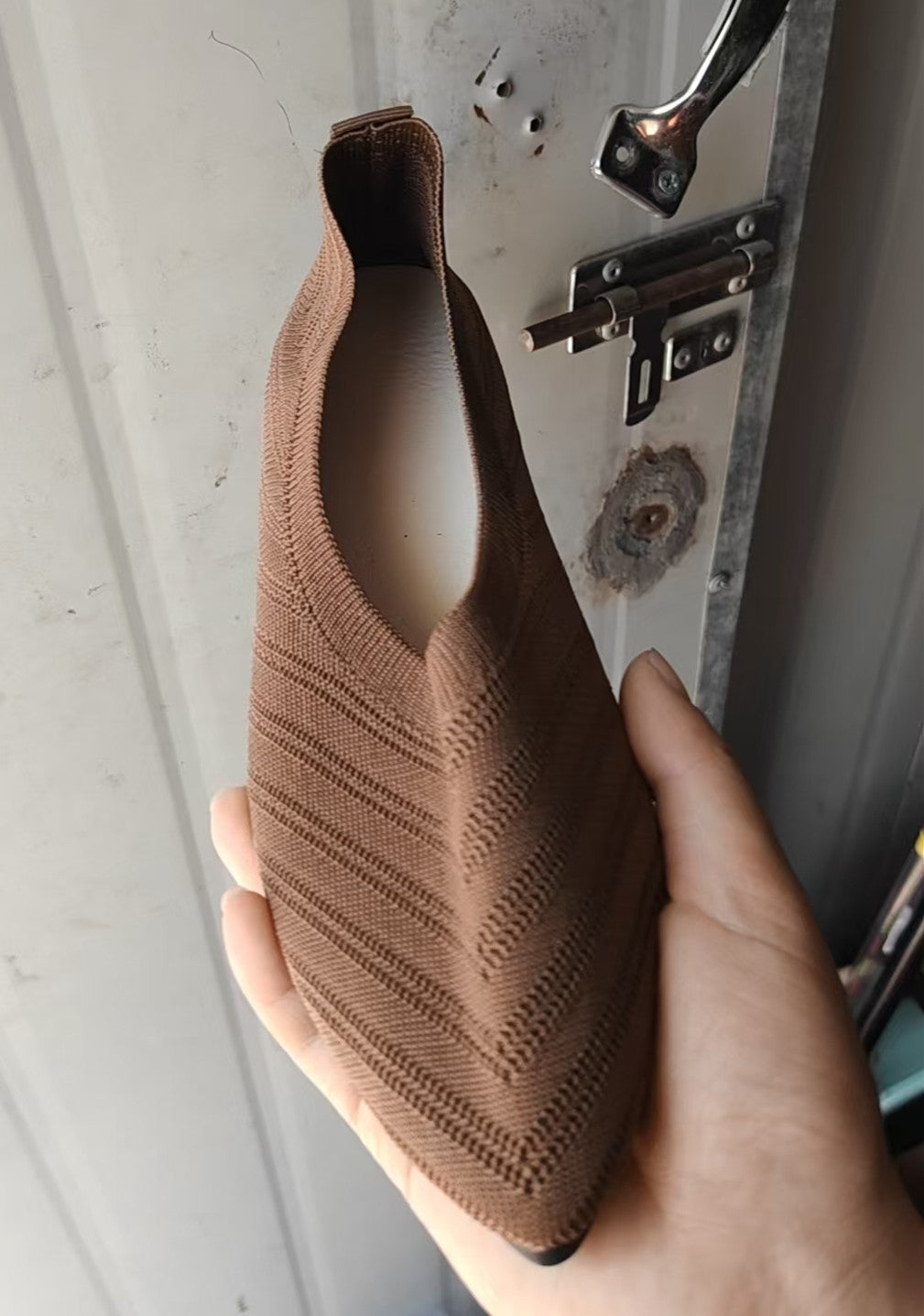 Damer Eleganta Spets Ballerinas med Mode Stickdesign Mirla-Eva Jonsson