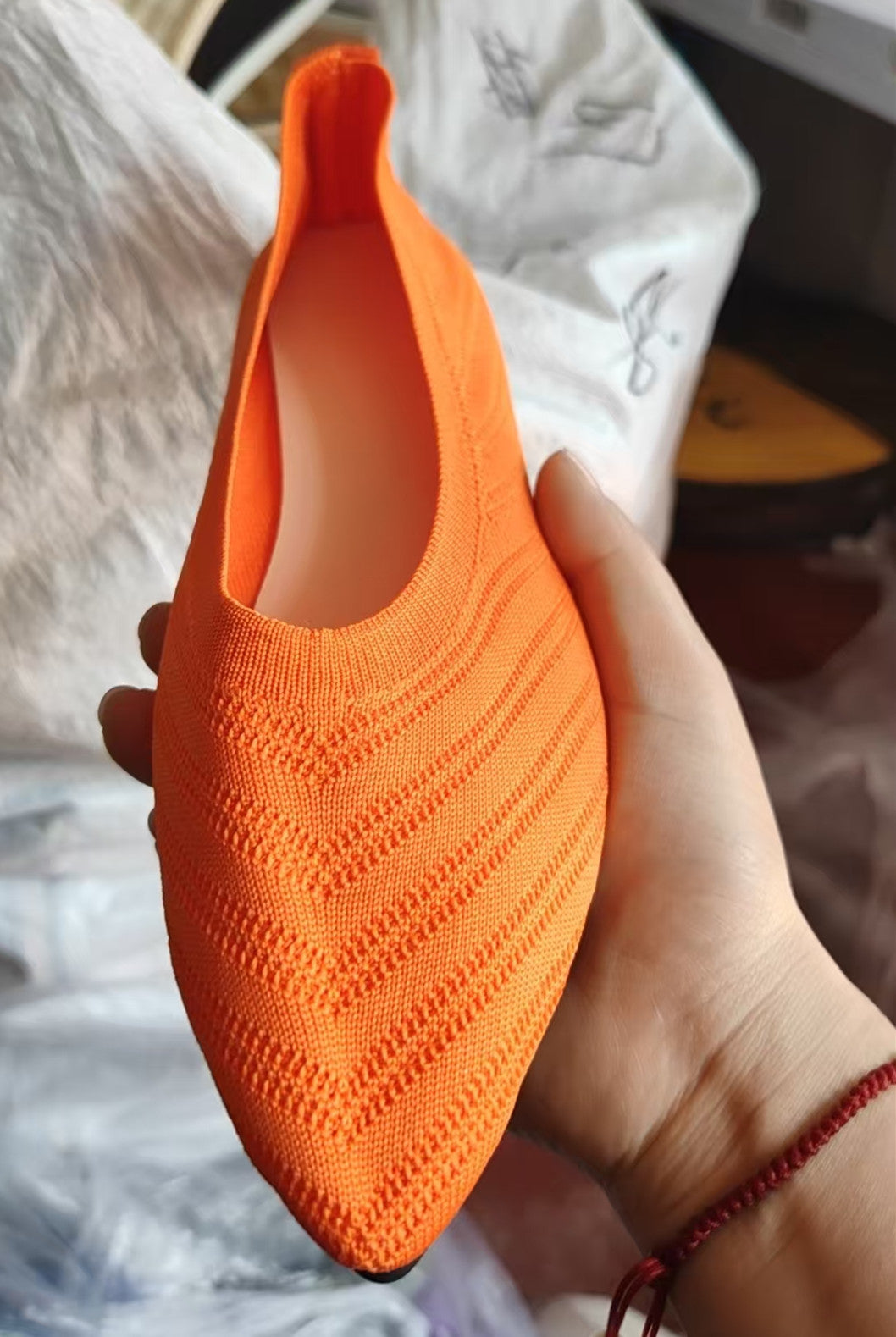 Damer Eleganta Spets Ballerinas med Mode Stickdesign Mirla-Eva Jonsson