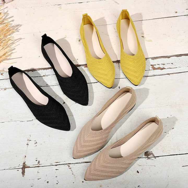 Damer Eleganta Spets Ballerinas med Mode Stickdesign Mirla-Eva Jonsson
