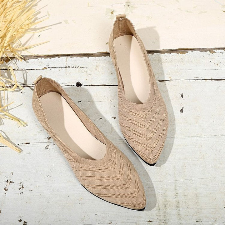 Damer Eleganta Spets Ballerinas med Mode Stickdesign Mirla-Eva Jonsson