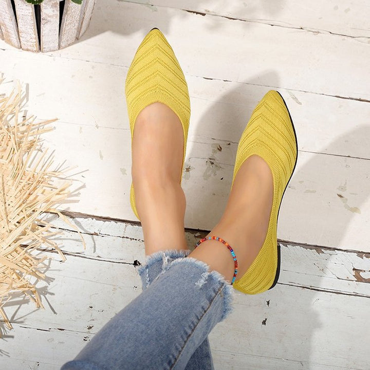Damer Eleganta Spets Ballerinas med Mode Stickdesign Mirla-Eva Jonsson