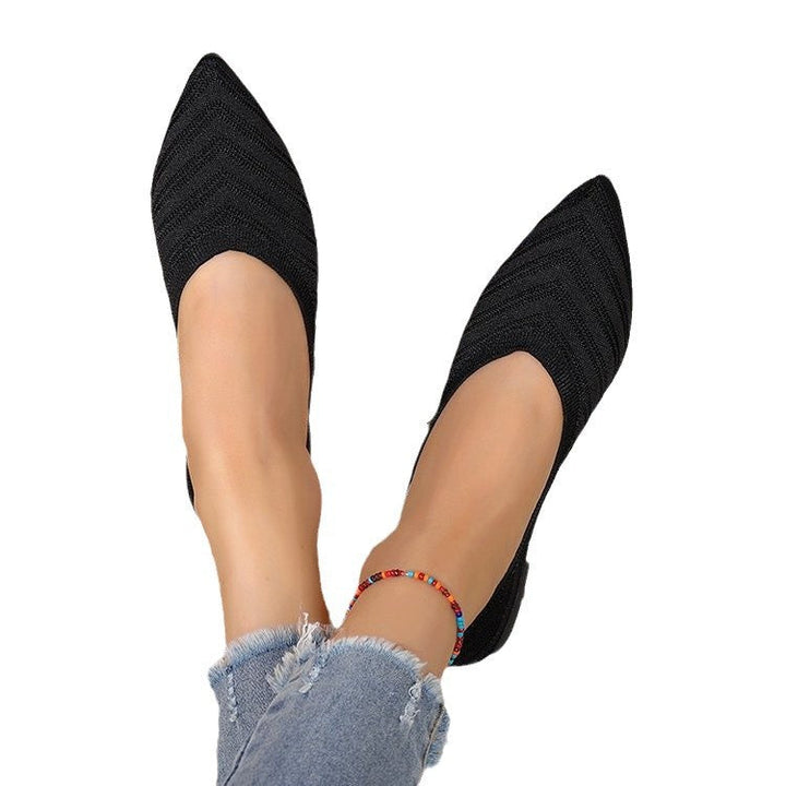 Damer Eleganta Spets Ballerinas med Mode Stickdesign Mirla-Eva Jonsson