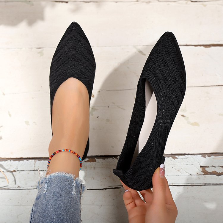 Damer Eleganta Spets Ballerinas med Mode Stickdesign Mirla-Eva Jonsson