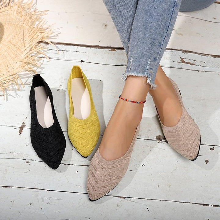 Damer Eleganta Spets Ballerinas med Mode Stickdesign Mirla-Eva Jonsson