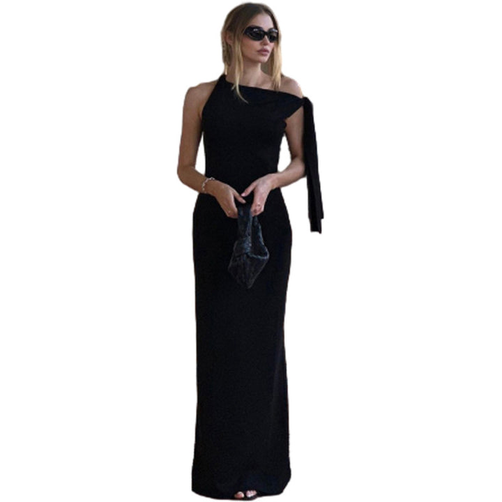 Damer Eleganta figurformande One-Shoulder-Maxiklänning med slinga Mirla-Eva Jonsson