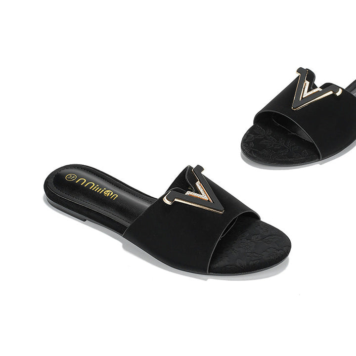 Damer Eleganta och Bekväma Slides med Smyckesdetalj Mirla-Eva Jonsson